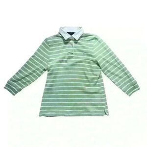 Brooks Brothers 346 Green Stripe Collared Shirt 3/4‎ Sleeves
Size Medium